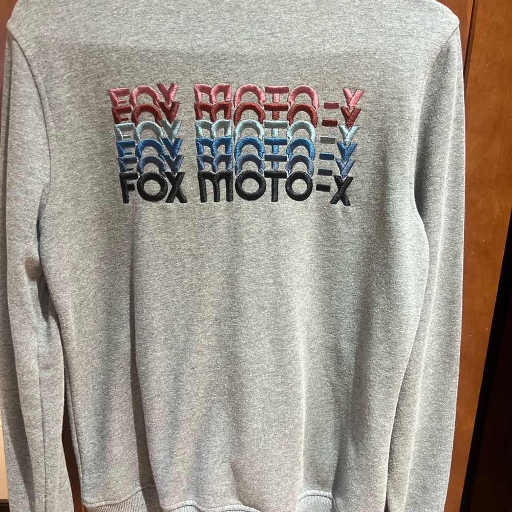 Fox Gray Zip-Up Sweater
